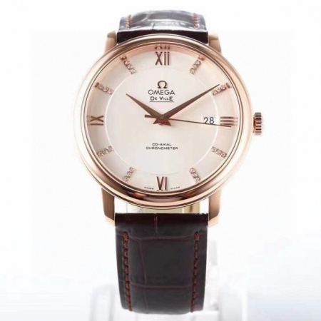 MKS经典名作出品  欧米茄碟飞系列男士全自动机械腕表 搭载原装进口9015机芯 尺寸39.5mmx10mm