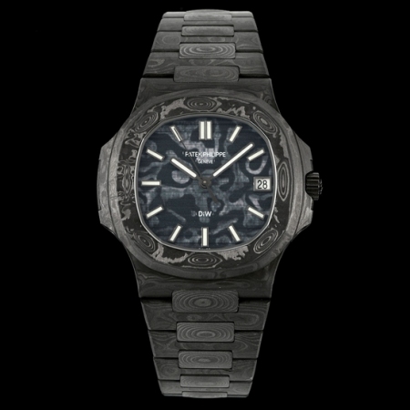 DIW厂新品 百达翡丽5711鹦鹉螺碳纤维全自动机械腕表 搭载复刻正品cal.324一体机芯 直径40mm