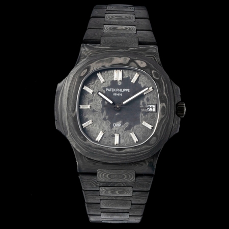 DIW厂新品 百达翡丽5711鹦鹉螺碳纤维全自动机械腕表 搭载复刻正品cal.324一体机芯 直径40mm