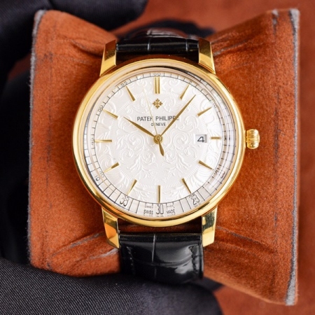 百达翡丽（Patek Philippe）升级版男士超薄全自动机械腕表 原装进口9...