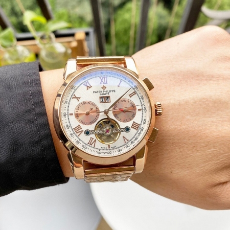 百达翡丽（Patek Philippe）超级复杂功能时计系列镂空飞轮男士多功能机...