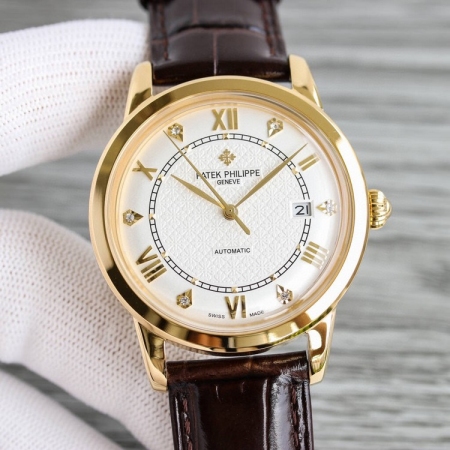 百达翡丽（Patek Philippe）升级版男士超薄全自动机械腕表 原装进口9...