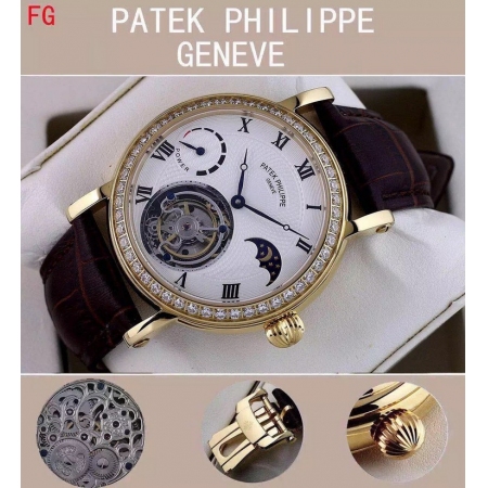 百达翡丽（Patek Philippe）18K黄金星辰陀飞轮机械男士手表