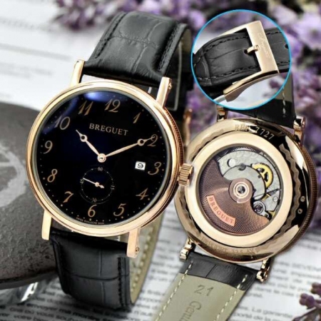 宝玑(Breguet)CLASSIQUE 5177系列18K玫瑰金两针半男士自动...