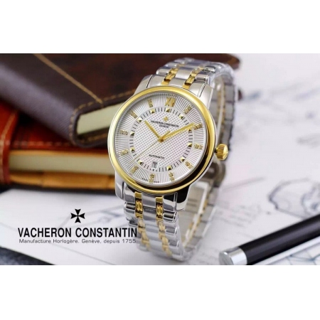 江诗丹顿（Vacheron Constantin）传承系列 瑞士三针全自动机械手...